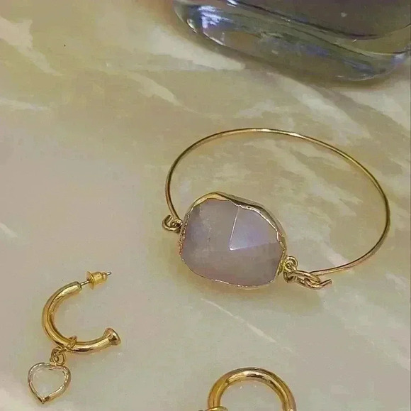 Rose quartz Gold-toned small size bracelet - Picture 9 of 14